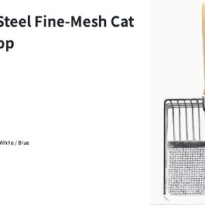 Stainless Steel Fine-Mesh Cat Litter Scoop