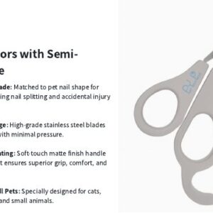 Pet Nail Scissors with Semi-Circular Blade