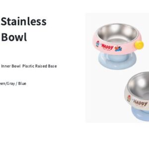 Elevated Stainless Steel Bowl with Raised Base