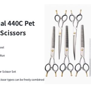 Professional 440C Pet Grooming Scissors