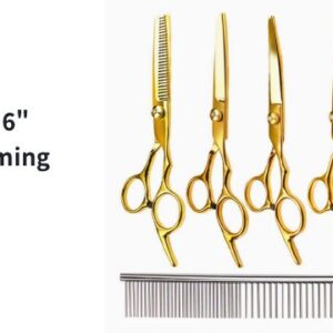 Economy 6-Inch 4Cr Grooming Set - Gold