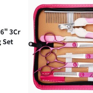 Economy 6-Inch 3Cr Grooming Set - Pink