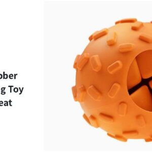Rubber Treat-Dispensing Dog Ball