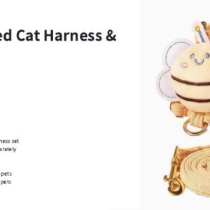 Bee-Shaped Cat Harness & Leash Set