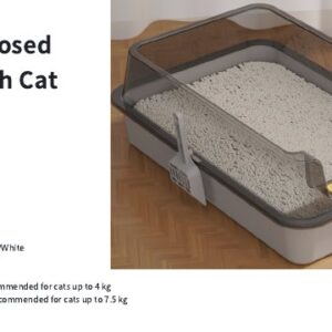 Semi-Enclosed Anti-Splash Cat Litter Box