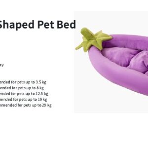 Eggplant-Shaped Pet Bed